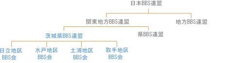 全国のBBS連盟簡略組織図
